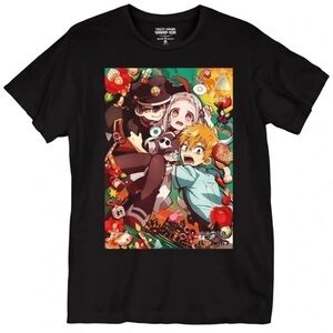 Anime Graphic Black Short Sleeve Tee